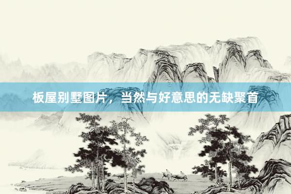 板屋别墅图片，当然与好意思的无缺聚首